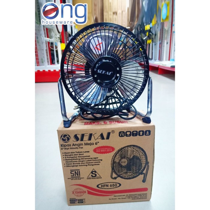 BAYAR DITEMPAT Kipas Angin Meja Desk Fan Sekai Besi Mini HFN 650 /KIPAS ANGIN MINI/KIPAS ANGIN