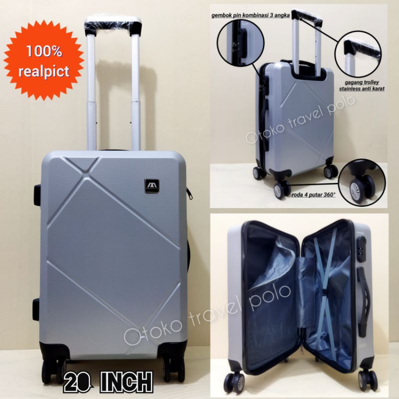 Koper 20Inch Polo Geneva Ukuran Cabin El Hardcase Tidak Mudah Pecah