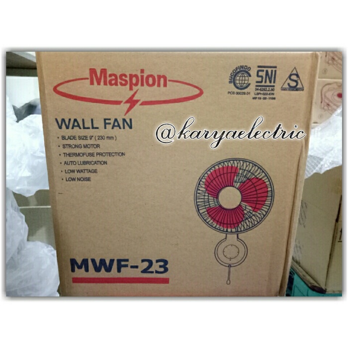 TERBARU Kipas Dinding/ Wall Fan Maspion MWF-23 9inch ORIGINAL GARANSI /KIPAS ANGIN PORTABLE/KIPAS