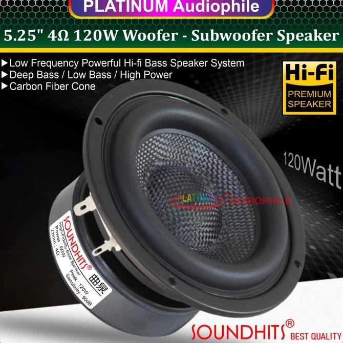 Speaker Subwoofer 5 inch 5.25 woofer Hifi High Quality Import