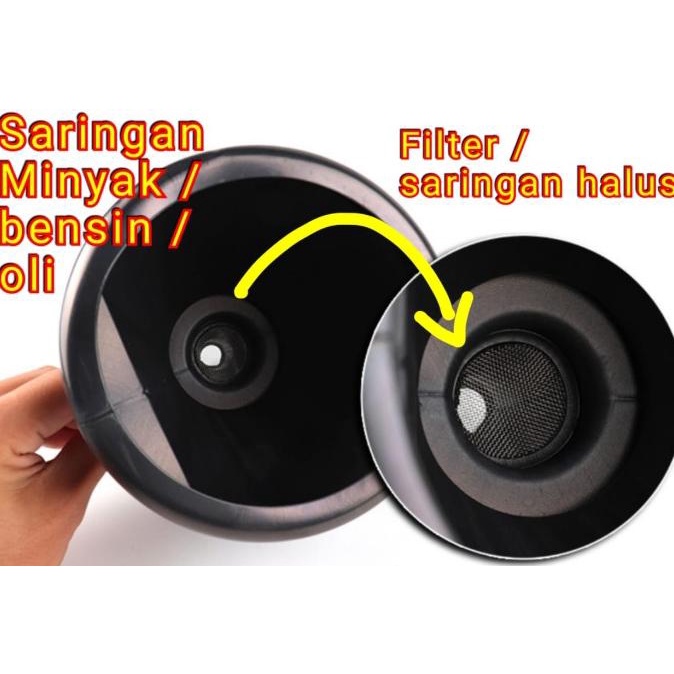 """] Corong Minyak selang / saringan minyak / filter oil / corong oli