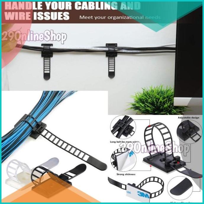 

klip perapih kabel tempel cable tis clip perekat organizer holder klem 20JVLZ3 parts