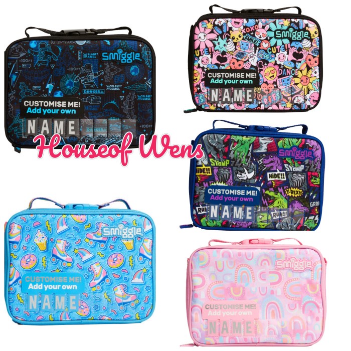 Terlaris Smiggle Bright Side Square Id Attachable Lunchbox Original