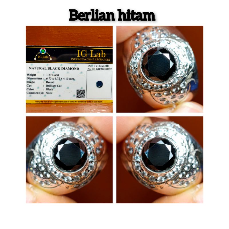 NATURAL CINCIN BATU BERLIAN HITAM