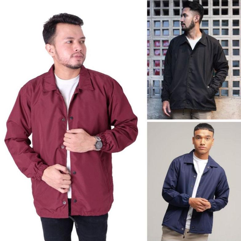 [Bgk] Jaket Coach Polos -Jaket Coach Xxl Xl L -Jaket Polos -Jaket Coach Pria - Jaket Jumbo Gass