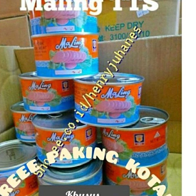 

TKGJ2494 (COD )NEW_PRODUCT 397 MALING TTS CANNED HAM PORK LUNCHEON MEAT / maling babi / daging babi kaleng ukuran kaleng besar