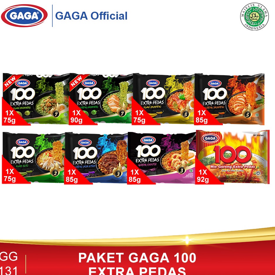 

➶⁎✶ Paket GAGA 100 Extra Pedas (GG131)