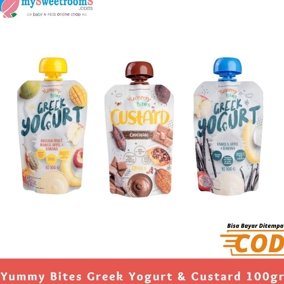 

➡✡✼ Yummy Bites Greek Yogurt & Custard 100gr Terkini