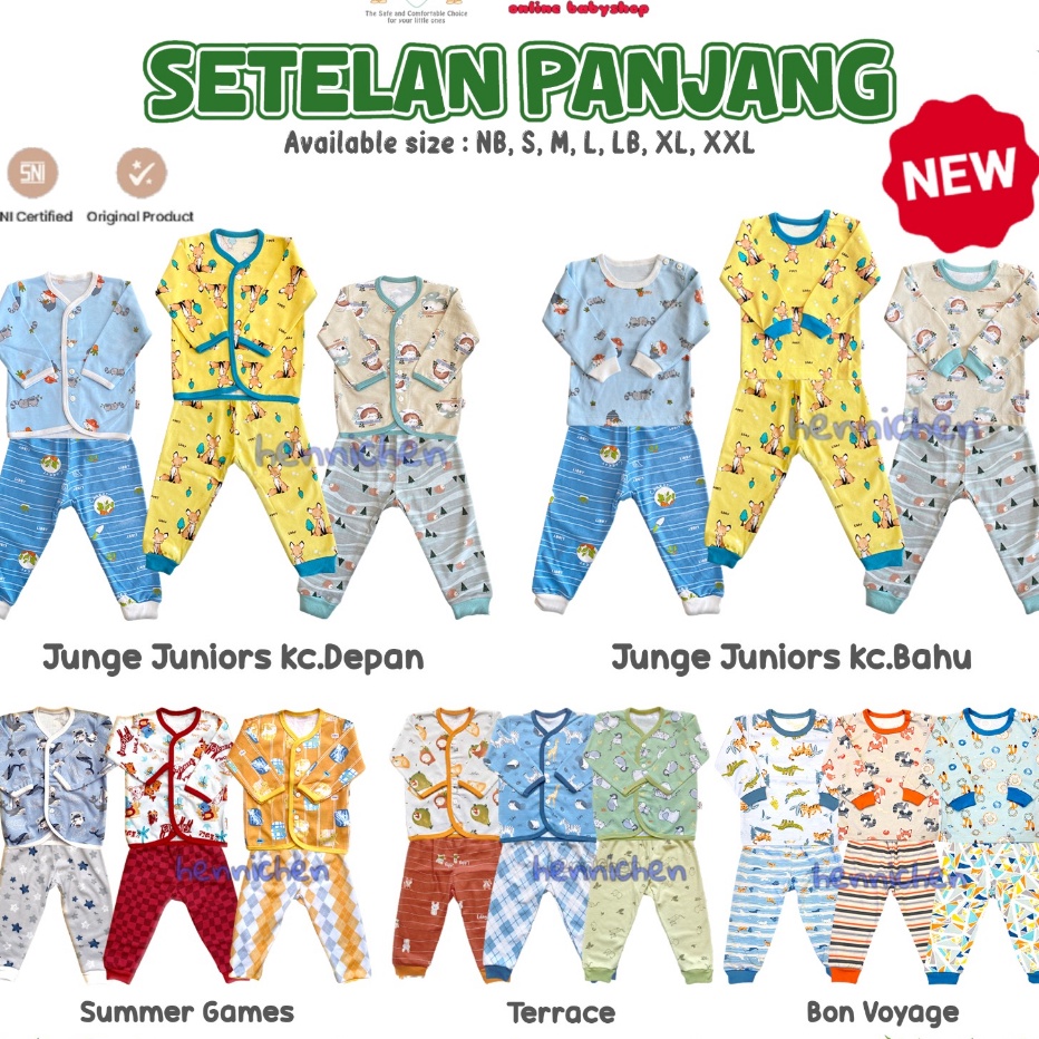 HPLQ1339 READY STOK  PROMO BAJU TIDUR ANAK LIBBY JUNGLE JUNIORS / BON VOYAGE / ZOE BABY / SUMMER GAM
