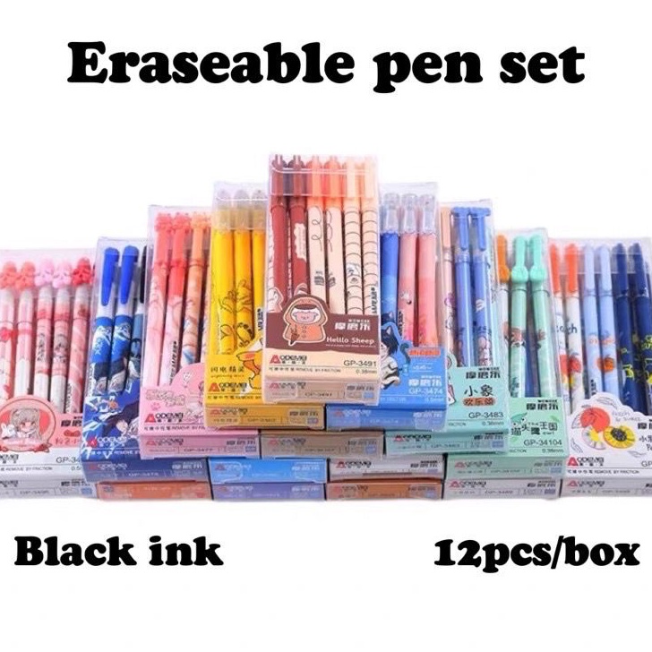 

FGDW2470 STAR pena 12 pcs bisa hapus/pen gel hapus/erasable pen/pen hapus lucu fancy