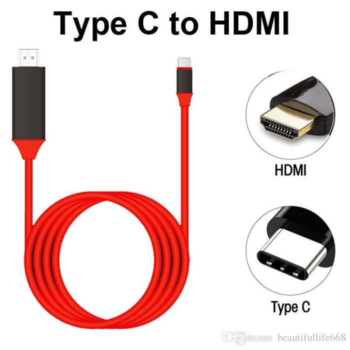 KABEL USB TYPE C TO HDMI - MHL CABLE USB C TO HDTV