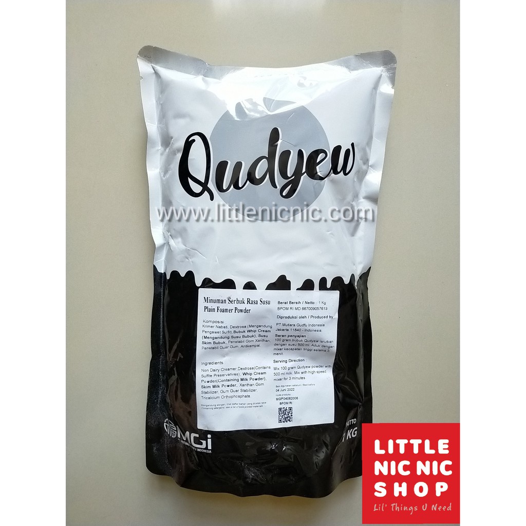 

Qudyew Macchiato Plain Foamer Powder 1 Kg Numan Serbuk Rasa Susu
