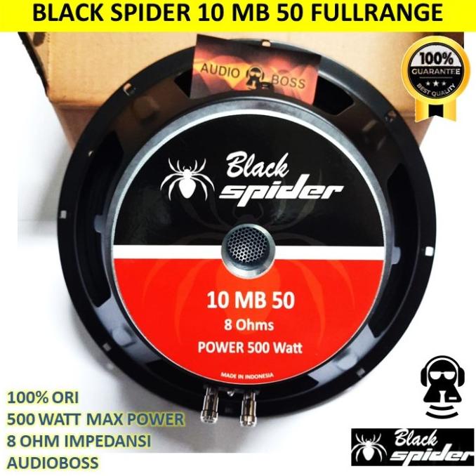 Speaker Full Range 10" 10 inch Black Spider 10 MB 50 Mid Bass Outdoor