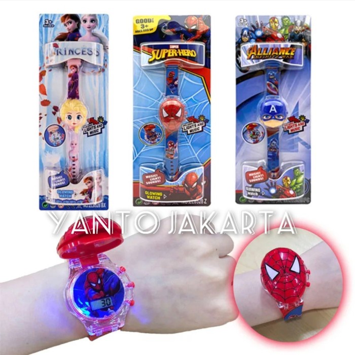 Discount [Aksesoris Bayi Anak] Jam Tangan Anak Laki Laki Karakter Lampu Musik /JAM TANGAN ANAK/JAM