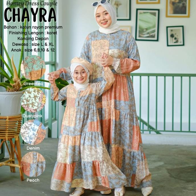 Gamis Ibu Anak Homey Dress Couple CHAYRA Gamis Couple Katun Rayon