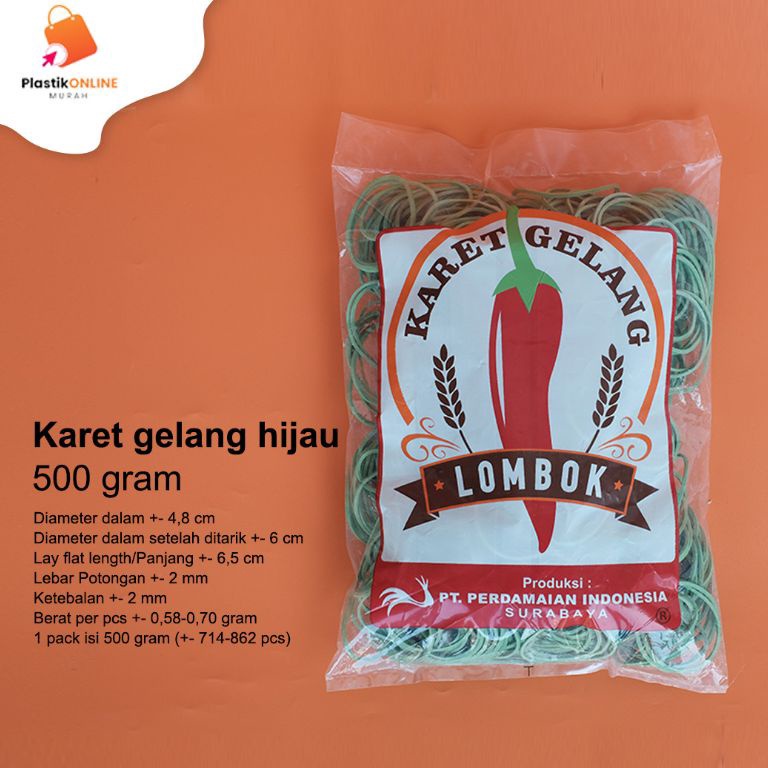 

Restock Karet gelang hijau 500 gram | Karet | Rubber