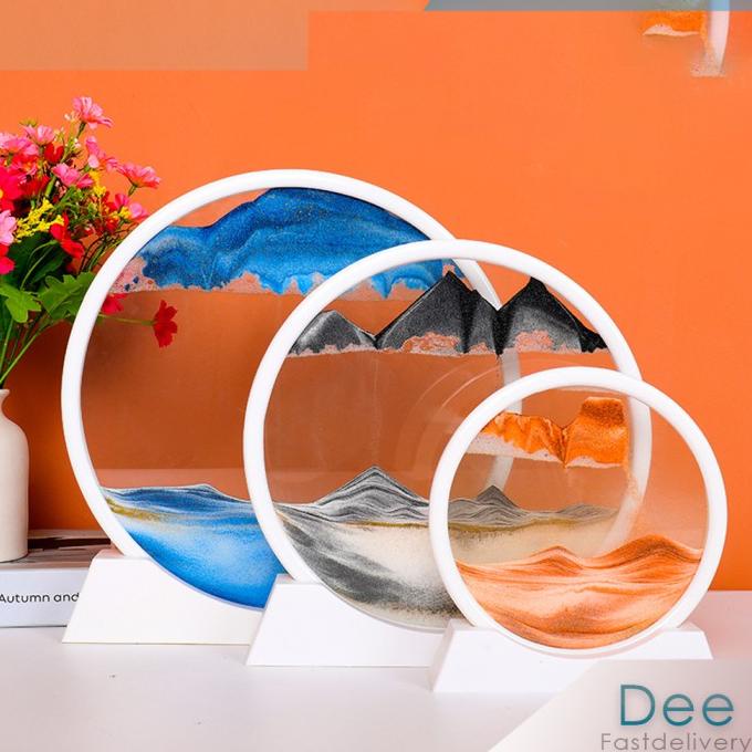 Moving sandscape - Moving Sand Painting art picture - ROUND FRAME