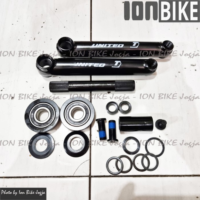 Crank Set Sepeda BMX United BB USA Crank 3 Pieces DJ Park Crankset