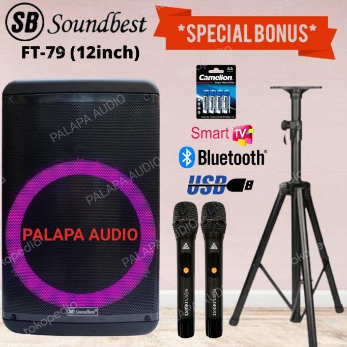 SPEAKER PORTABLE WIRELESS SOUNDBEST FT-79 / FT 79 / FT79 ( 12inch )