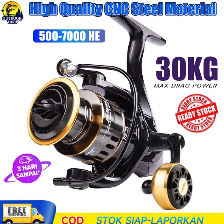 TERBARU Reel pancing Gulungan pancing logam penuh reel 500-7000 10Kg Reel Pancing Murah Kuat Power H
