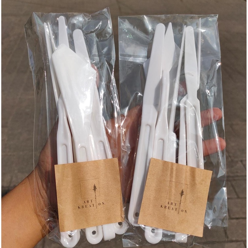 

9.9 HARGA GROSIR sendok palet set art creation isi 6 plastik