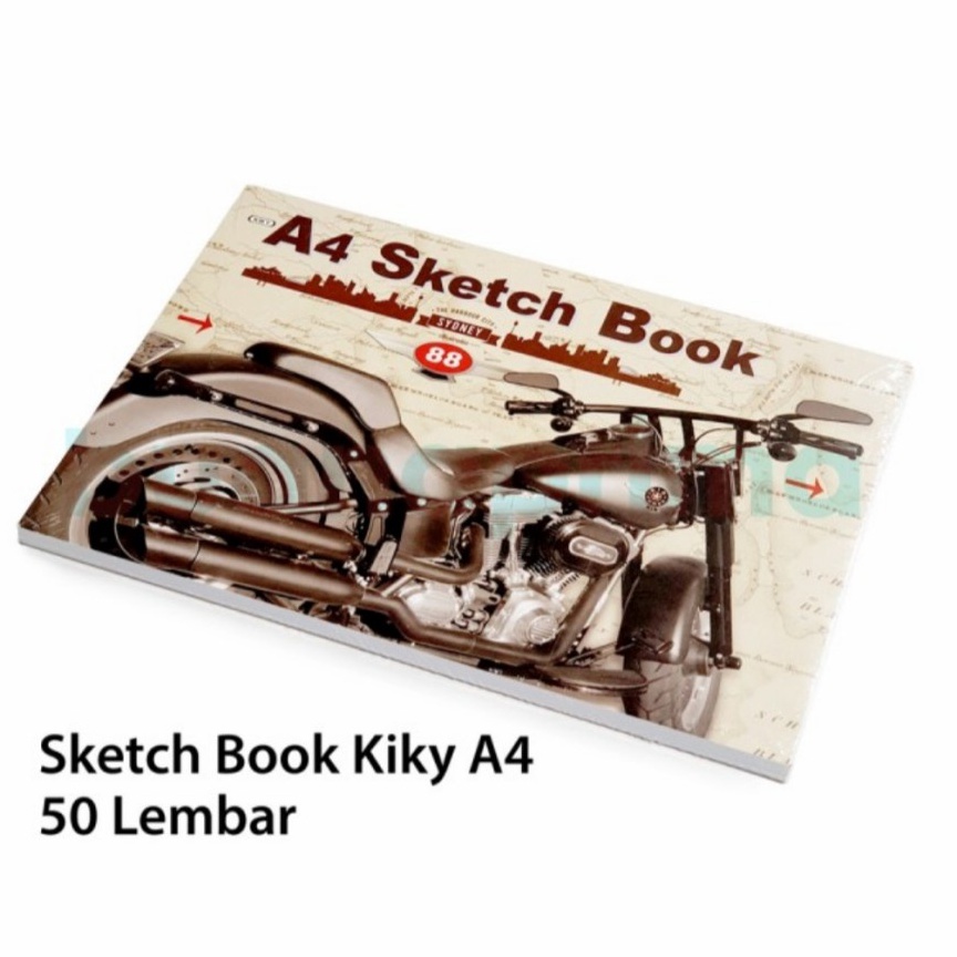 

[ART. B90Q] SKETCH BOOK KIKY / BUKU GAMBAR SKETSA A4 ISI 50 LEMBAR