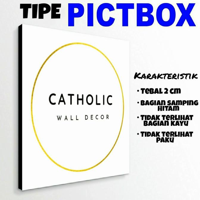 Poster Kayu Hiasan Dinding Katolik Gambar Salib Tuhan Yesus