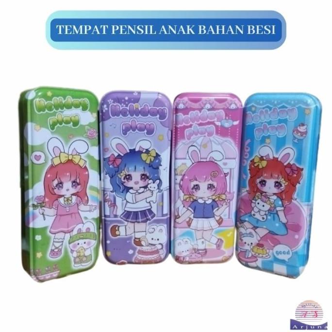 

] Kotak Pensil Perempuan Bahan Besi Seng