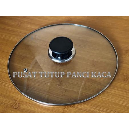 >>>>>] TUTUP PANCI KACA TANPA KAKI, DIA TUTUP +/- 32.8 CM (33 CM) +KNOP BULAT