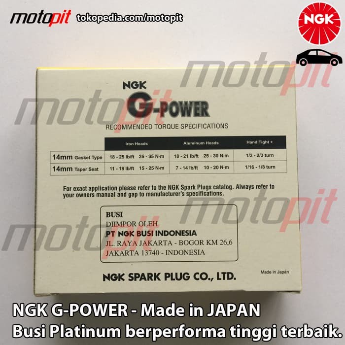 NGK G Power Platinum ZFR6FGP Busi HRV Jazz Mobilio BRV Freed City ready