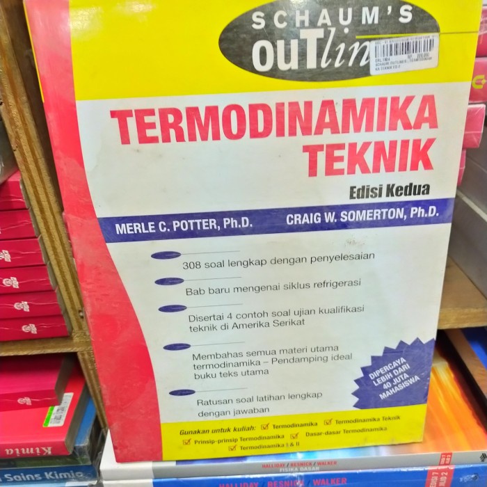 PROMO BUKU ORIGINAL SCHAUM OUTLINES TERMODINAMIKA TEKNIK BY MERLE C.POTTER TERMURAH