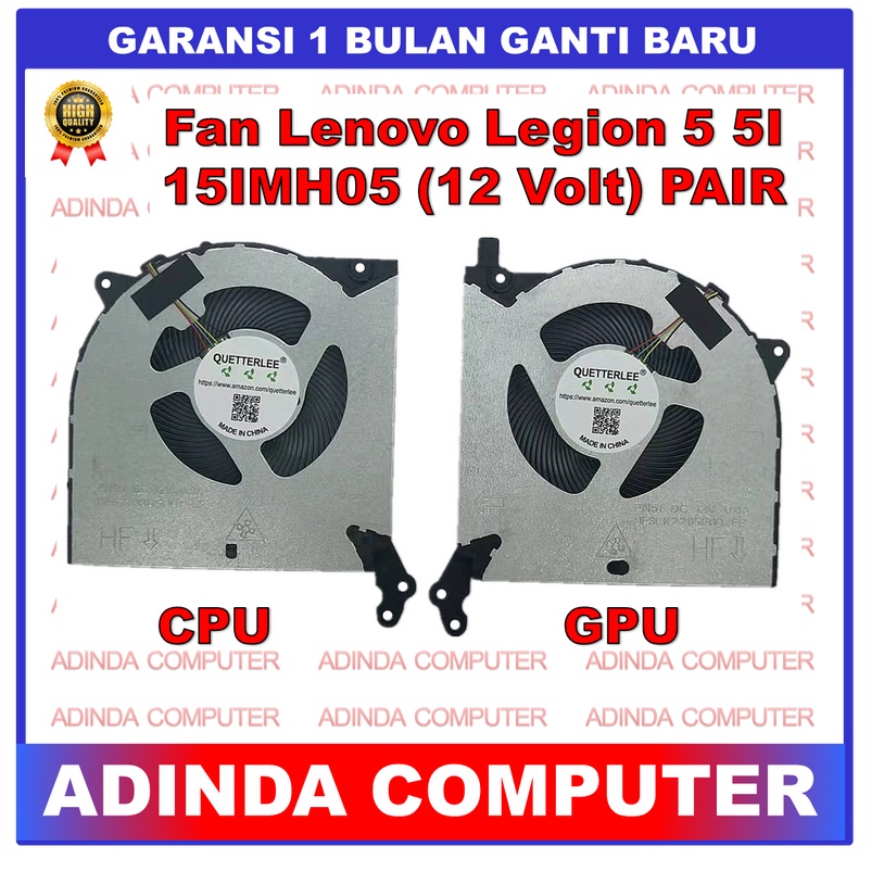 Fan Lenovo Legion 5 5I 15IMH05 5-15ARH05 R7000P 12 Volt Sepasang
