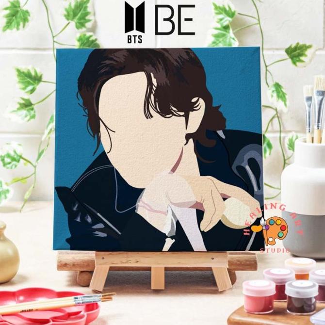 

Alat Paint by number kit Kpop BTS Be lukisan canvas 20x20 - diy painting Baru|Kode 1068