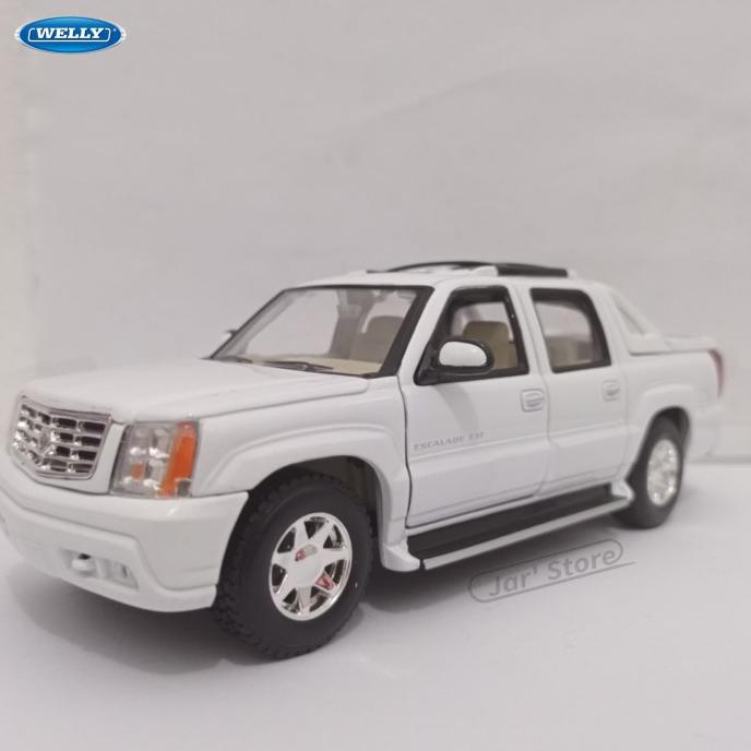 Trend Diecast Mobil Cadillac Escalade Ext 2002 Putih Welly Miniatur Mobil 24 Limited Edition