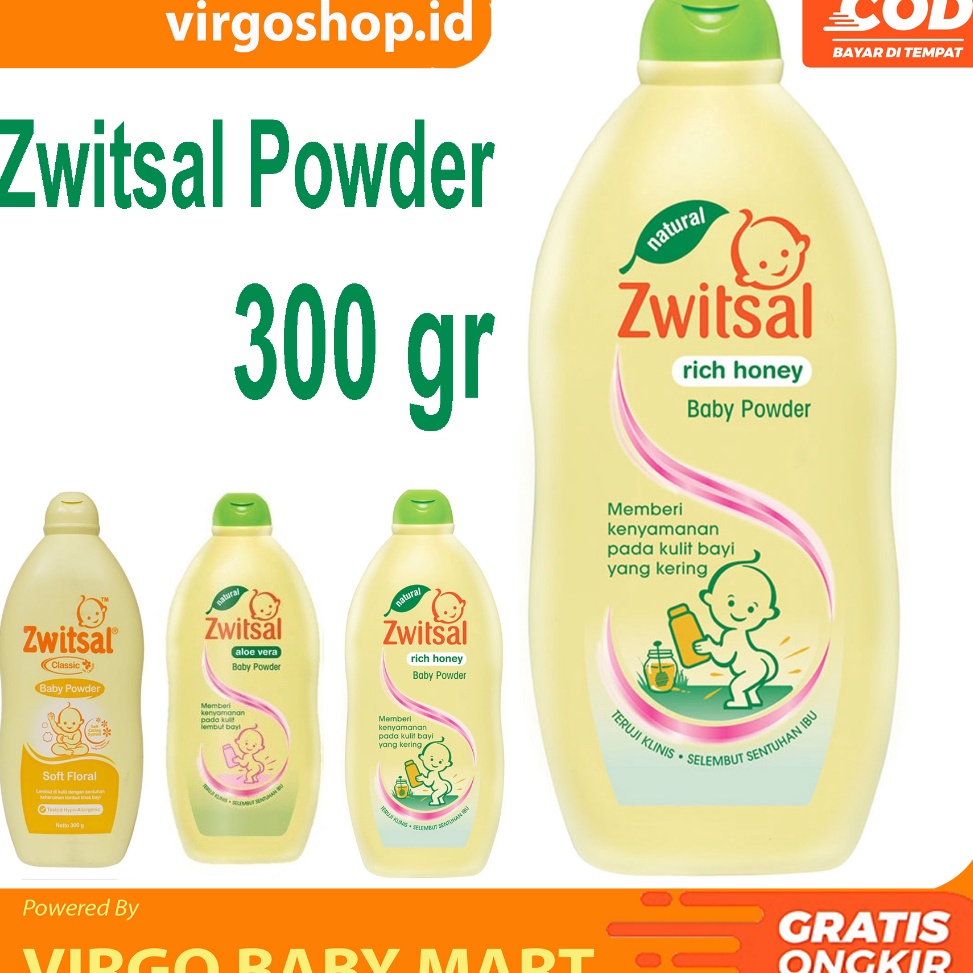 [90] Zwitsal Natural Baby Powder Bedak Bayi Powder 300gr A-42