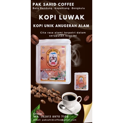 

Kopi luwak Original Anugerah Kemasan Sachet Drip Bag