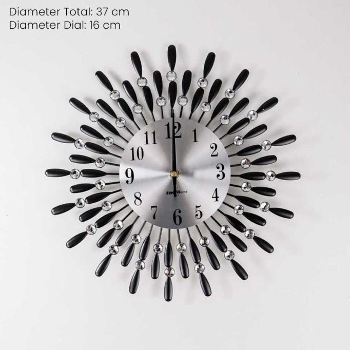 Jam Dinding Aesthetic Besar 3D Luxury Diamond