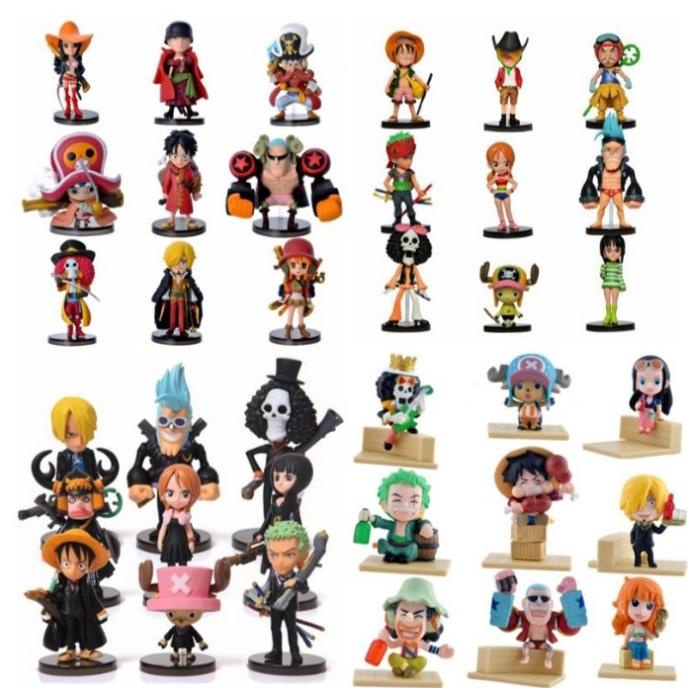 Hiasan Mainan Pajangan One Piece Set Figur Boneka Karakter Bajak Laut