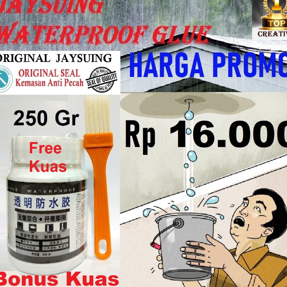➶⁎✶ Jaysuing lem ANTI BOCOR KERAMIK KAMAR MANDI KOLAM lem x 2000 transparant JAiSUING WATERPROOF glu