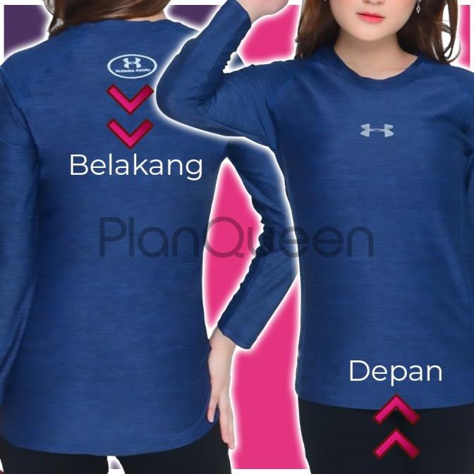 Big Sale Baju Sport Lengan Panjang Wanita Premium Import Kaos Olahraga Jumbo - S, Maroon Murah