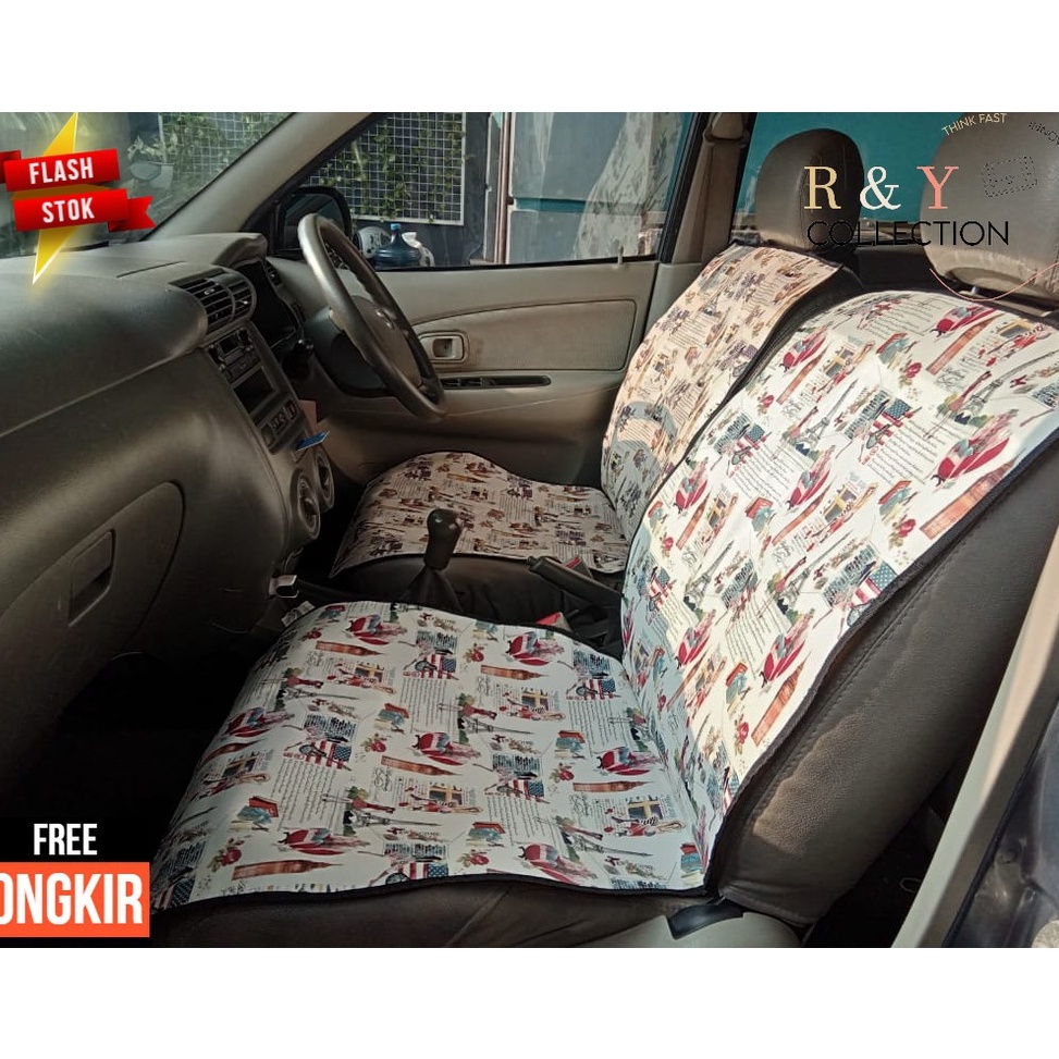 S@le sarung jok mobil kulit jok mobil avanza brio calya xenia agya ayla mobilio racing anti air New 