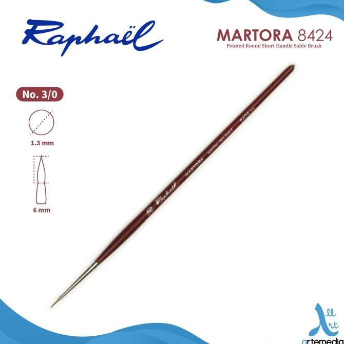 

Terbaru!! Kuas Lukis Raphael 8424 Round Martora Red Sable Brush Short Handle Baru|Kode 1393