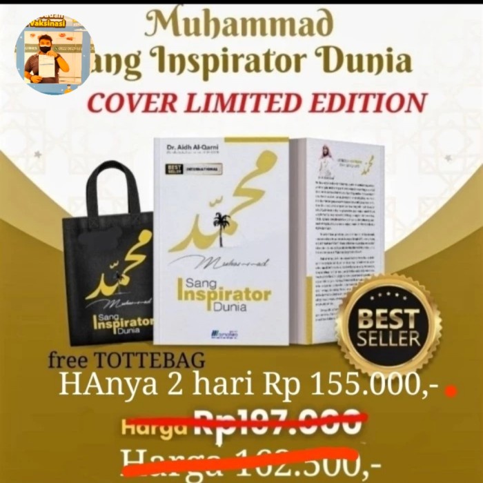 

PR0M0 Buku Muhammad Sang inspirator Dunia Karya Terbaru Dr.Aidh Al-Qarni