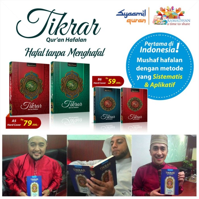 

PR0M0 AlQuran Hafalan Tikrar, Al-Quran Syaamil Mushaf Ukuran B6