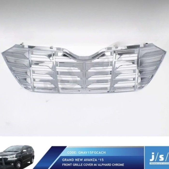 [Original] Grill Gril Depan Model Alphard Chrome Mobil Grand Avanza 2015 - 2018 Terbaru