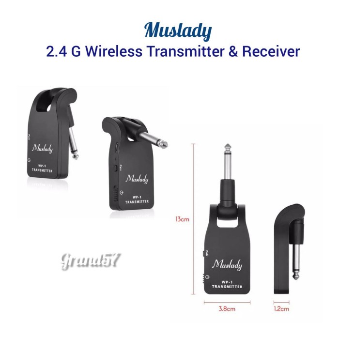 Muslady 2.4g gitar wireless transmitter receiver guitar system builtin