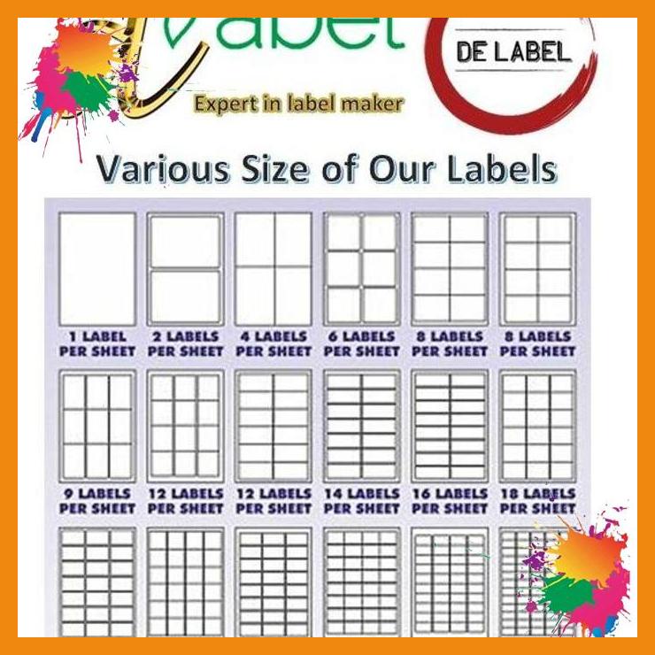 

label paper 01286 40pcs 52.5x29.6mm a4 100 sheet per box (dsp)