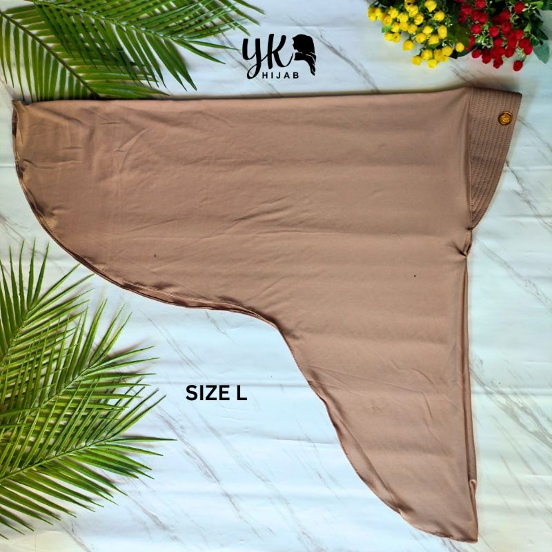 YKHIJAB Kerudung Jilbab Hijab Bargo Instan Sport Size L Menutup Dada Syar'i Premium Jersey Hamidah K