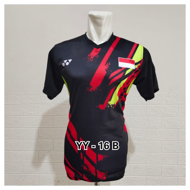 Pakaian olahraga badminton atasan badminton baju badminton yon ex Indonesia terlaris
