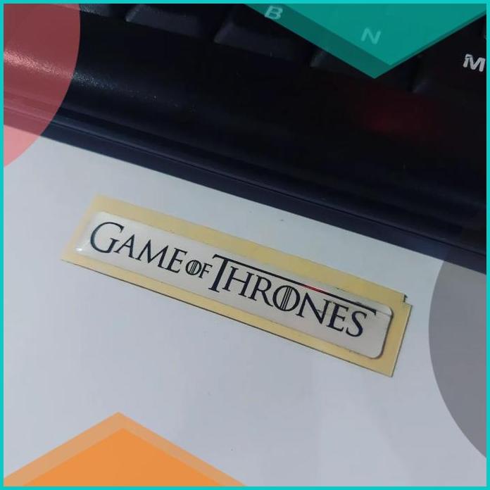 

Sticker Timbul Resin Game of Thrones Logo Stiker Lentur 3D Kecil 20JVLZ3 perkakas